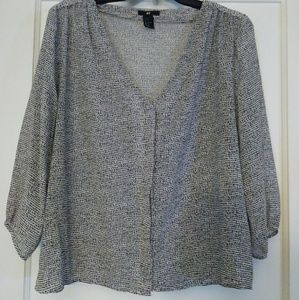 Black and white button up